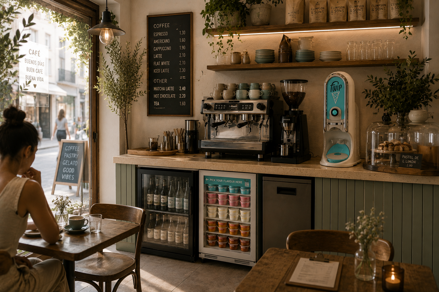 FWIP Portobello integrated into a small independent café